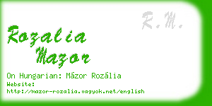 rozalia mazor business card